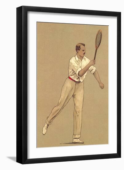 Man with Tennis Racket-null-Framed Art Print