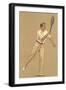 Man with Tennis Racket-null-Framed Art Print