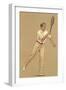 Man with Tennis Racket-null-Framed Art Print