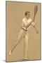 Man with Tennis Racket-null-Mounted Art Print