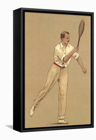 Man with Tennis Racket-null-Framed Stretched Canvas