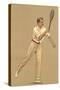 Man with Tennis Racket-null-Stretched Canvas