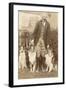 Man with Three Dogs in a Garden-null-Framed Photographic Print