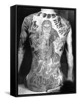 Man with Traditional Japanese Irezumi Tattoo, c.1910-Japanese Photographer-Framed Stretched Canvas