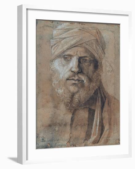 Man with Turban-Giovanni Bellini-Framed Art Print