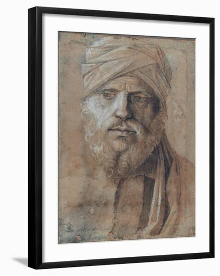 Man with Turban-Giovanni Bellini-Framed Art Print