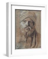 Man with Turban-Giovanni Bellini-Framed Art Print