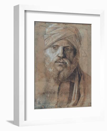 Man with Turban-Giovanni Bellini-Framed Art Print