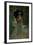 Man with Umbrella, Portrait of V. Jaquemont, Around 1868-Claude Monet-Framed Giclee Print