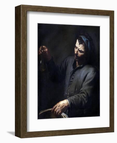 Man with Urine Bottle in His Hand-Antonio Zanchi-Framed Art Print