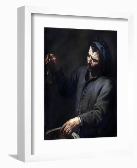 Man with Urine Bottle in His Hand-Antonio Zanchi-Framed Art Print