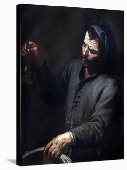 Man with Urine Bottle in His Hand-Antonio Zanchi-Stretched Canvas