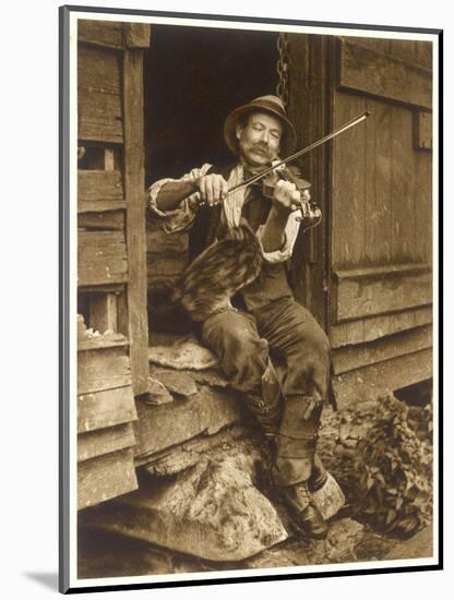 Man with Violin 1926-null-Mounted Art Print
