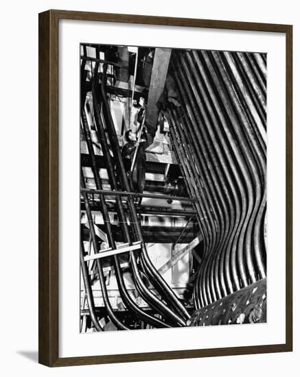 Man Working in a Power Plant-William Vandivert-Framed Photographic Print