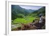 Man Working in the Batad Rice Terraces, Part of the UNESCO World Heritage Site of Banaue, Luzon-Michael Runkel-Framed Photographic Print