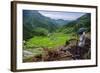 Man Working in the Batad Rice Terraces, Part of the UNESCO World Heritage Site of Banaue, Luzon-Michael Runkel-Framed Photographic Print