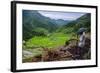 Man Working in the Batad Rice Terraces, Part of the UNESCO World Heritage Site of Banaue, Luzon-Michael Runkel-Framed Photographic Print