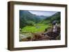 Man Working in the Batad Rice Terraces, Part of the UNESCO World Heritage Site of Banaue, Luzon-Michael Runkel-Framed Photographic Print