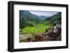 Man Working in the Batad Rice Terraces, Part of the UNESCO World Heritage Site of Banaue, Luzon-Michael Runkel-Framed Photographic Print