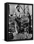 Man Working in the Shipbuilding Industry-George Strock-Framed Stretched Canvas