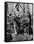 Man Working in the Shipbuilding Industry-George Strock-Framed Stretched Canvas