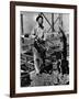 Man Working in the Shipbuilding Industry-George Strock-Framed Photographic Print