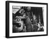 Man Working Newspaper Printing Press at Chicago Defender While Founder Robert S Abbott Checks Copy-Gordon Coster-Framed Photographic Print
