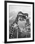 Man Working on Skeleton of a Tyrannosaurus at the American Museum of Natural History-Hansel Mieth-Framed Photographic Print