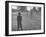 Man Working on the Farm after it Has Rained-null-Framed Photographic Print