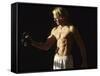 Man Working Out with Hand Wieghts, New York, New York, USA-Chris Trotman-Framed Stretched Canvas