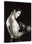 Man Working Out with Hand Wieghts, New York, New York, USA-Chris Trotman-Stretched Canvas