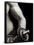 Man Working Out with Hand Wieghts, New York, New York, USA-Chris Trotman-Framed Stretched Canvas