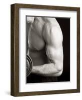 Man Working Out with Hand Wieghts, New York, New York, USA-Chris Trotman-Framed Premium Photographic Print