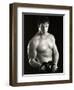 Man Working Out with Hand Wieghts, New York, New York, USA-Chris Trotman-Framed Photographic Print