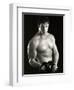 Man Working Out with Hand Wieghts, New York, New York, USA-Chris Trotman-Framed Photographic Print