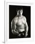 Man Working Out with Hand Wieghts, New York, New York, USA-Chris Trotman-Framed Photographic Print