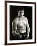 Man Working Out with Hand Wieghts, New York, New York, USA-Chris Trotman-Framed Photographic Print