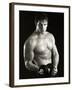 Man Working Out with Hand Wieghts, New York, New York, USA-Chris Trotman-Framed Photographic Print