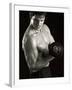 Man Working Out with Hand Wieghts, New York, New York, USA-Chris Trotman-Framed Photographic Print