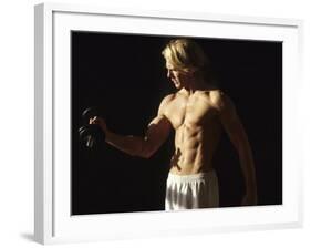 Man Working Out with Hand Wieghts, New York, New York, USA-Chris Trotman-Framed Photographic Print