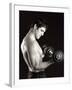 Man Working Out with Hand Wieghts, New York, New York, USA-Chris Trotman-Framed Photographic Print