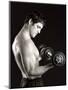 Man Working Out with Hand Wieghts, New York, New York, USA-Chris Trotman-Mounted Photographic Print