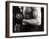 Man Working Out with Hand Wieghts, New York, New York, USA-Chris Trotman-Framed Photographic Print