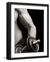 Man Working Out with Hand Wieghts, New York, New York, USA-Chris Trotman-Framed Photographic Print