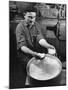 Man Working with Molded Plastics at Barton Molding Co-Hansel Mieth-Mounted Premium Photographic Print