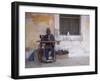 Man Works His Sewing Machine on Ibo Island, Part of the Quirimbas Archipelago, Mozambique-Julian Love-Framed Photographic Print