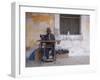 Man Works His Sewing Machine on Ibo Island, Part of the Quirimbas Archipelago, Mozambique-Julian Love-Framed Photographic Print