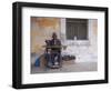Man Works His Sewing Machine on Ibo Island, Part of the Quirimbas Archipelago, Mozambique-Julian Love-Framed Photographic Print