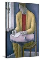 Man Writing-Ruth Addinall-Stretched Canvas