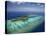 Mana Island and Coral Reef, Mamanuca Islands, Fiji-David Wall-Stretched Canvas